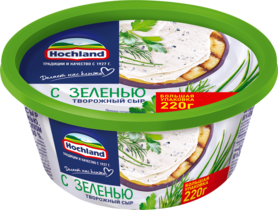 Творожный сыр Hochland с зеленью Творожный сыр Hochland с зеленью