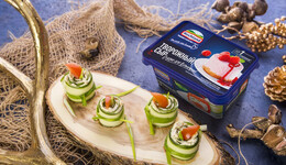 Закусочные рулетики из огурца с тунцом