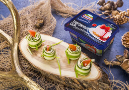 Закусочные рулетики из огурца с тунцом