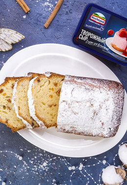 Творожный кекс с сухофруктами